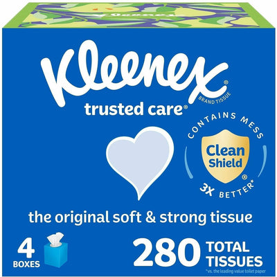 Kimberly-Clark Kleenex Trusted Care Tissues, White, 12 / Carton, KCC50184CT