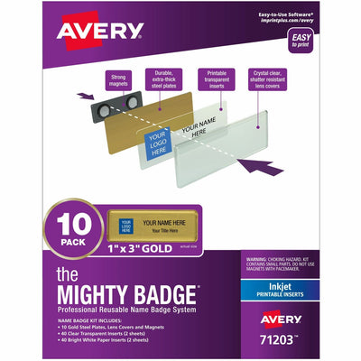 Avery Reusable Magnetic Professional Name Badge Kits, 10 Pack — view 1