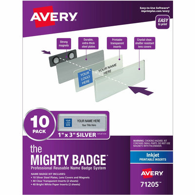 Avery Reusable Magnetic Professional Name Badge Kits, 10 Pack — view 1