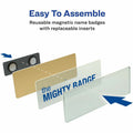 Avery Reusable Magnetic Professional Name Badge Kits, 10 Pack, AVE71204