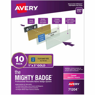 Avery Reusable Magnetic Professional Name Badge Kits, 10 Pack — view 1