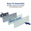Avery The Mighty Badge by Reusable Magnetic Professional Name Badge Kits, 10 Pack, AVE71206
