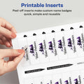 Avery The Mighty Badge by The Mighty Badge Printable Insert Sheets, 100 Clear Inserts, Inkjet, 11", 100 / Pack, AVE71209