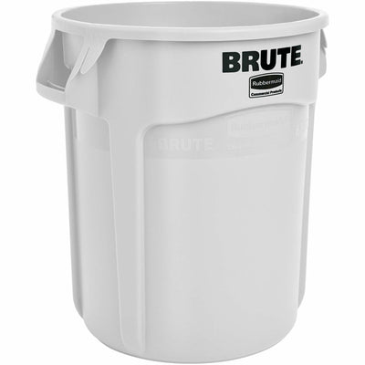 Rubbermaid Commercial Brute 10-Gallon Vented Container, White, RCP261000WH