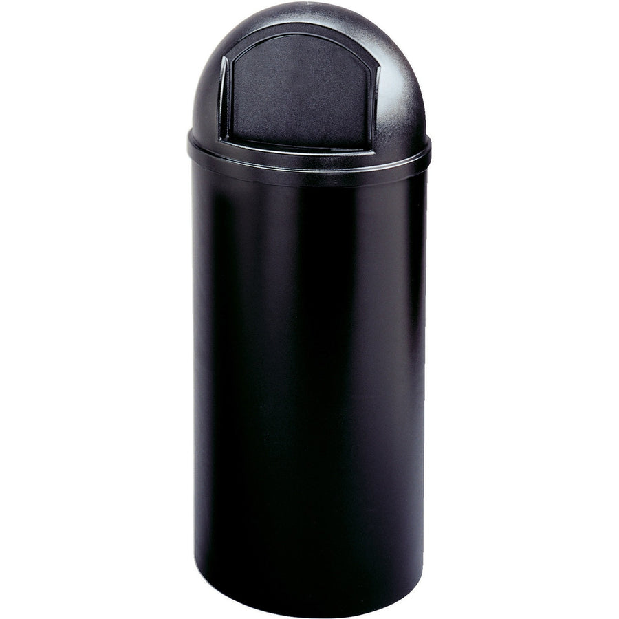Rubbermaid Commercial Marshal Classic Container, Black, Plastic, 15 gal, Scratch Resistant, RCP816088BK