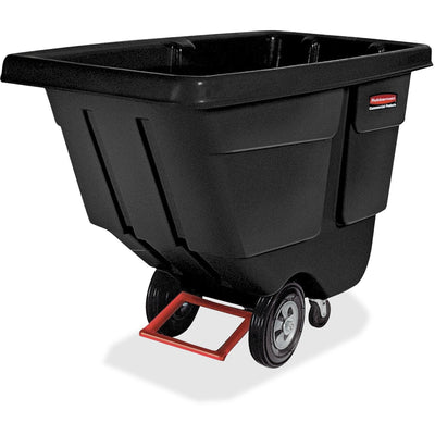 Rubbermaid Commercial Rotomolded Utility Tilt Truck, Black, RCP130400BK