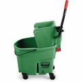 Rubbermaid Commercial WaveBrake 35 QT Side Press & Wringer, Green, RCP758888GN