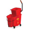Rubbermaid Commercial WaveBrake 35 QT Side Press & Wringer, Red, 1 Carton, RCP758888RD