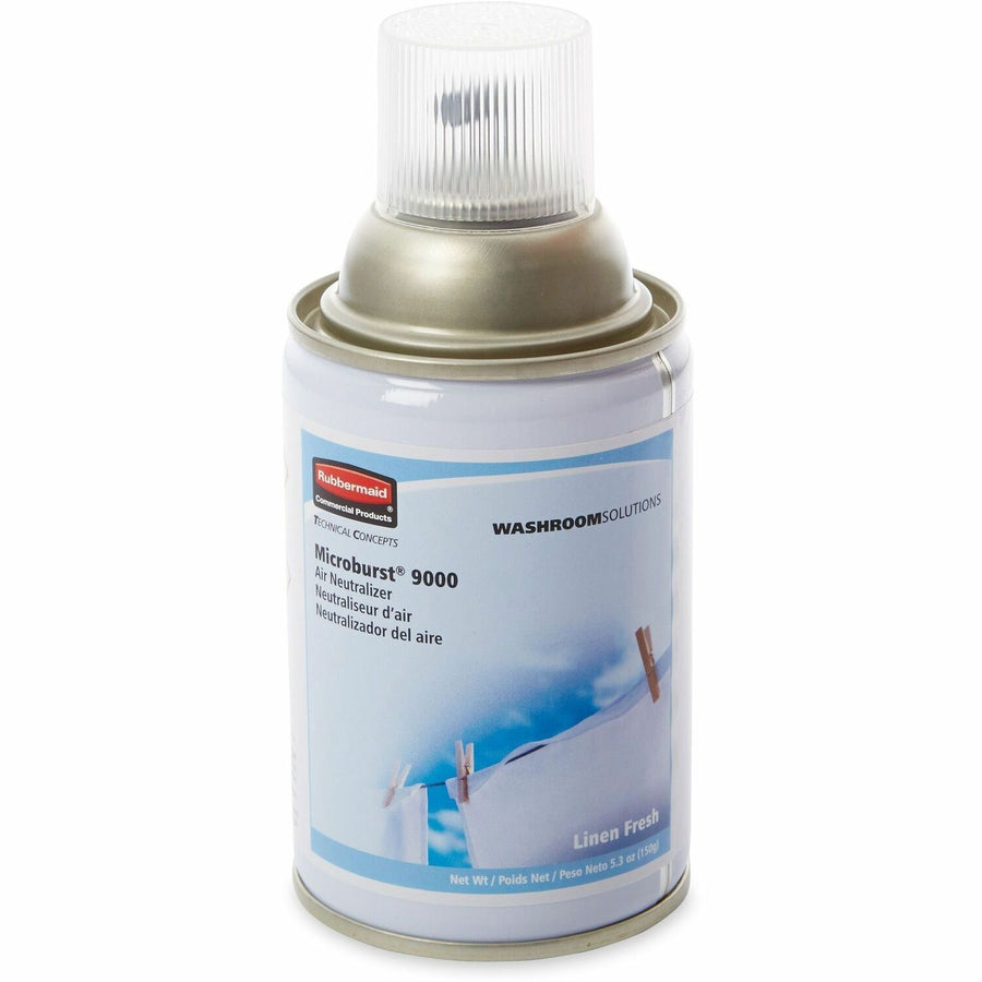 Rubbermaid Commercial Microburst 9000 Linen Fresh Air Spray, Odor Neutralizer, 4 / Carton, RCP4012441
