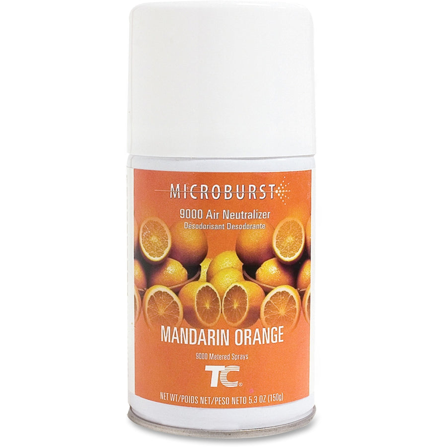 Rubbermaid Commercial Microburst 9000 Mandarin Air Spray, White, Odor Neutralizer, 4 / Carton, RCP402093