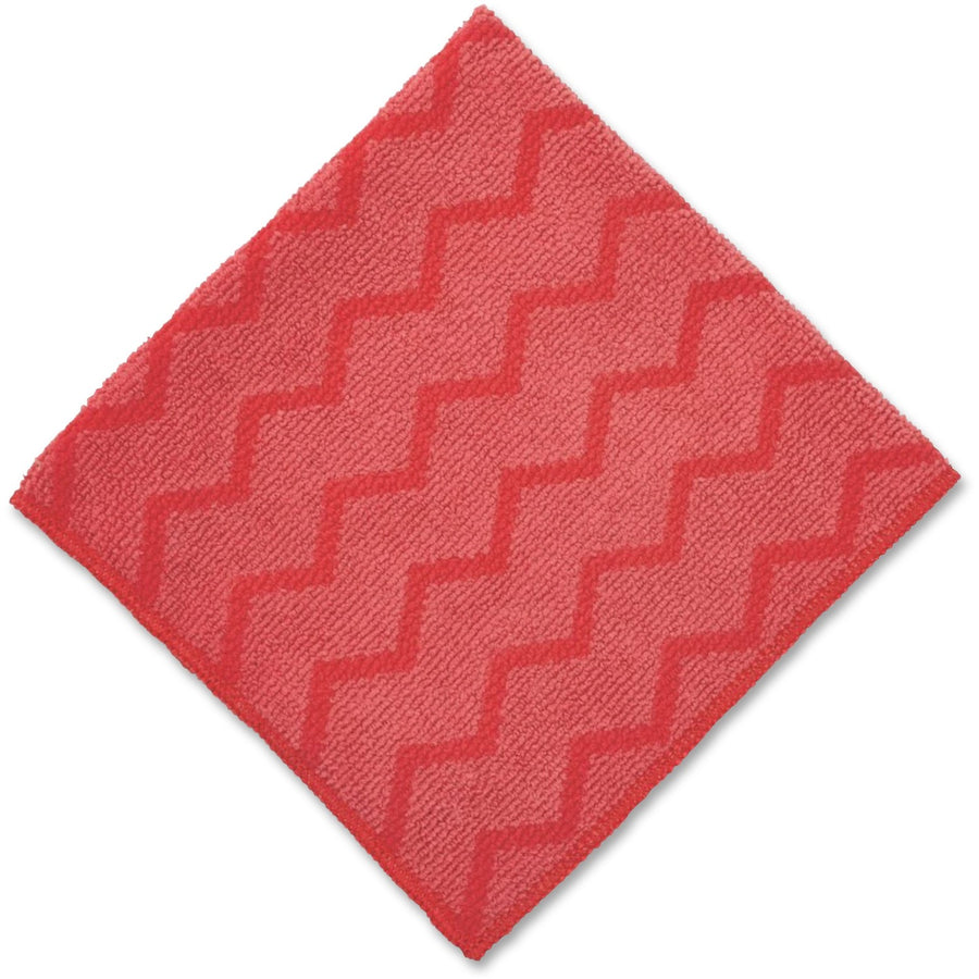 Rubbermaid Commercial HYGEN General Purpose Cloth, Red, Lint-free, 12 / Carton, RCPQ62000RD