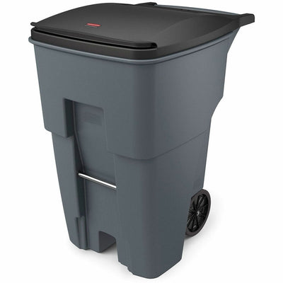 Rubbermaid Commercial 95-gallon Rollout Container, Gray, RCP9W22GY