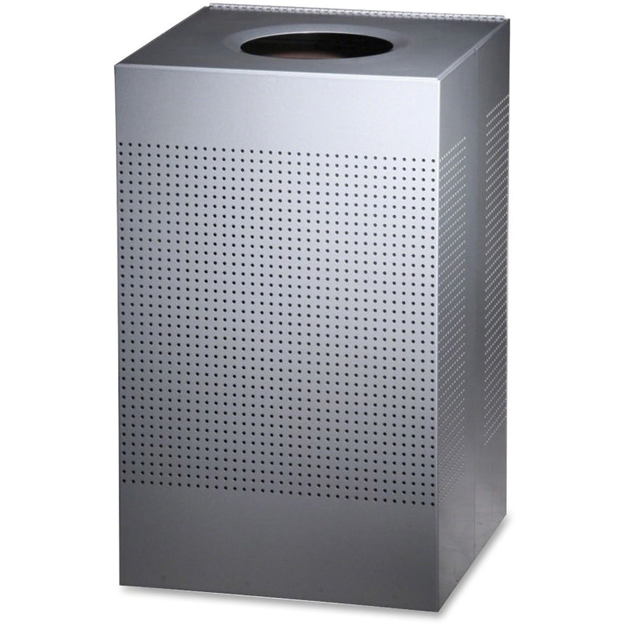 Rubbermaid Commercial Silhouettes 20G Waste Container, 18.4" x 30.4", Silver Metallic, 20 gal, RCPSC18EPLSM