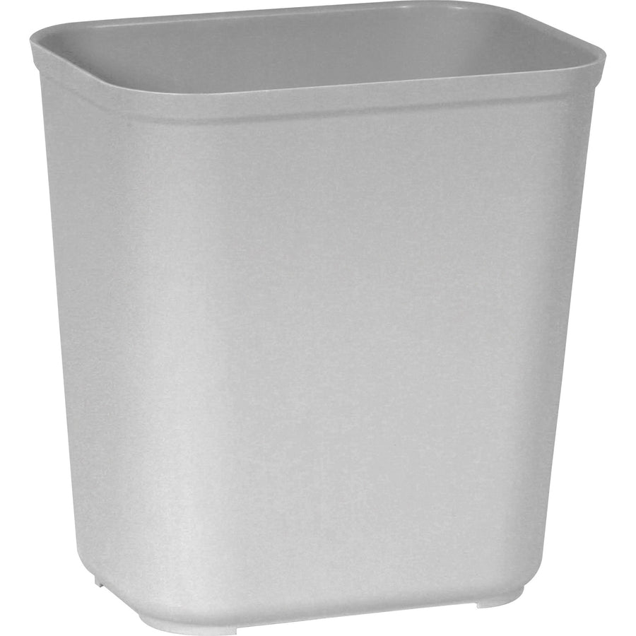 Rubbermaid Commercial 28 Quart Fire Resistant Wastebasket, 14.5" x 15.5", Gray, Fiberglass, 7 gal, Scratch Resistant, RCP2543GRA