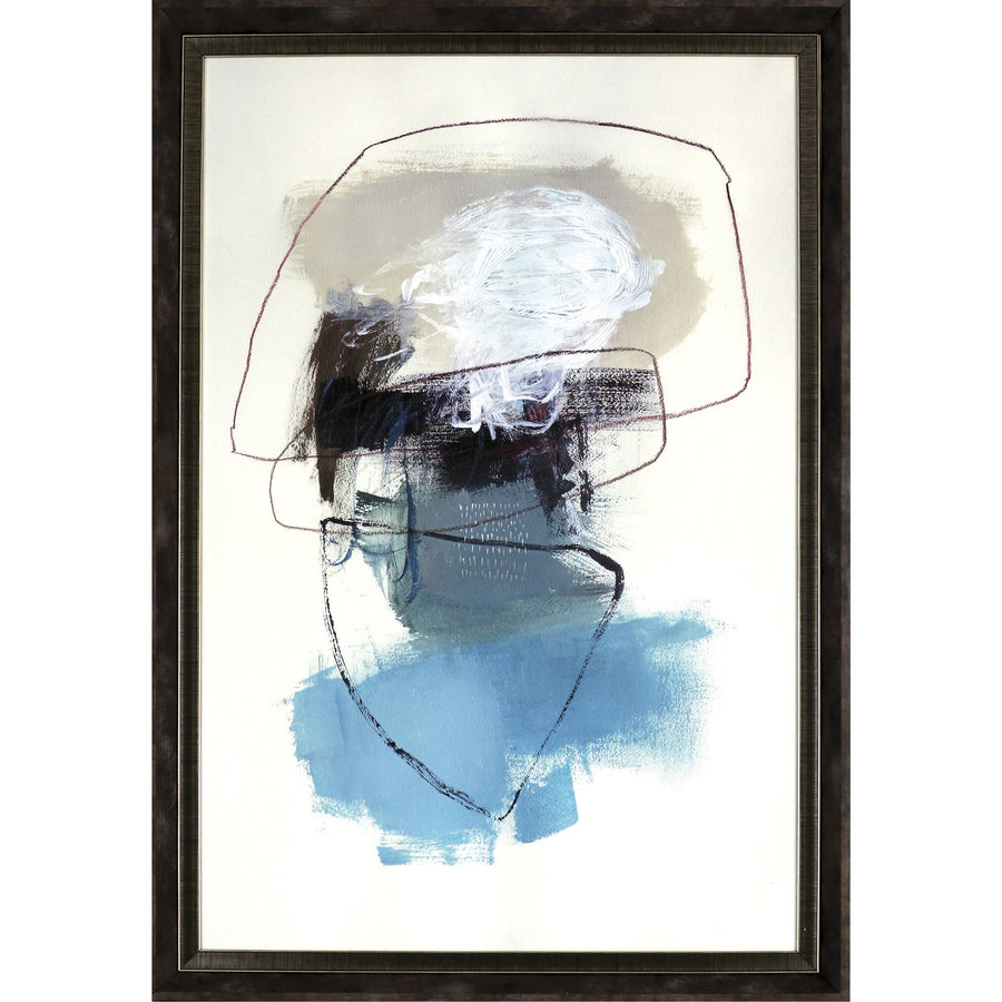 Lorell In The Middle II Framed Abstract Art, Aqua, LLR04473