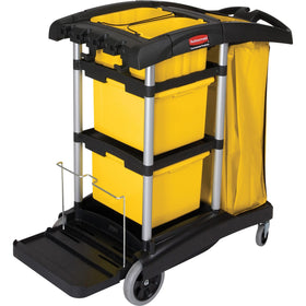 Rubbermaid Commercial High Capacity Janitorial Cart, Black, RCP9T73