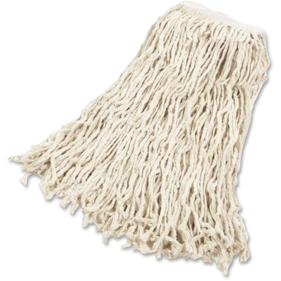 Rubbermaid Commercial 1" Headband Value Cotton Wet Mop, White, 12 / Carton, RCPV11700WH00