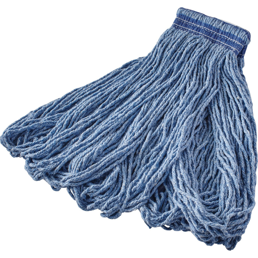 Rubbermaid Commercial Universal Headband Blend Wet Mop, Blue, Woven, Launderable, 12 / Carton, RCPE238