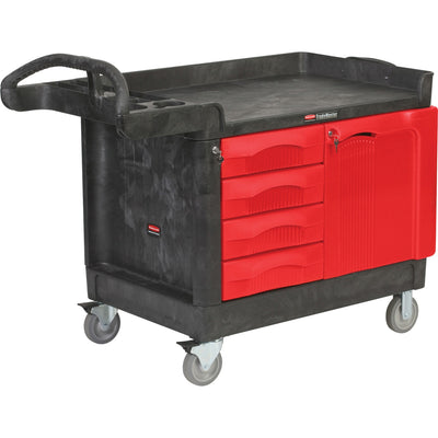 Rubbermaid Commercial TradeMaster Work Utility Cart, Red, RCP453388BLA