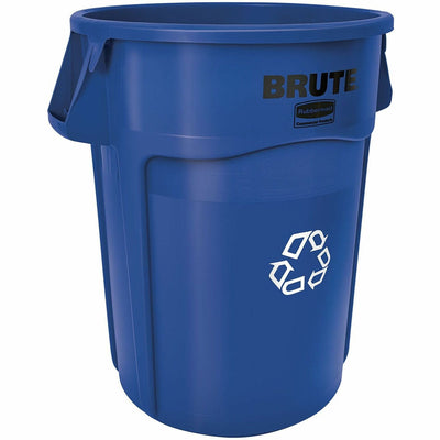 Rubbermaid Commercial Brute 44-Gallon Vented Recycling Container, Blue, RCP264307BLU
