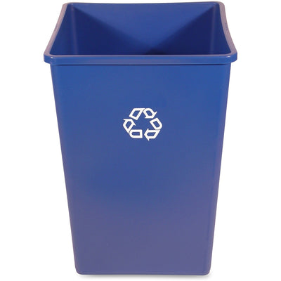 Rubbermaid Commercial Untouchable Square Recycling Container, Blue, 35 gal, RCP395873BLU
