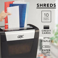ACCO GBC ShredMaster PX10-06 Super Cross-Cut Paper Shredder, Chrome, GBC1757405