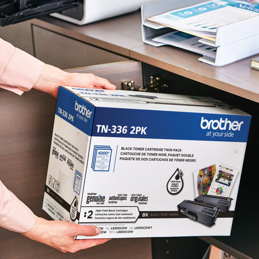 Brother TN336 Original High Yield Laser Toner Cartridge - Twin-pack - Black - 1 Box — view 1