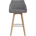 Lorell Gray Flannel Mid-Century Modern Guest Stools, 2 / Carton, LLR68561