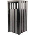 Lorell Faux Wood Outdoor Waste Bin, Weathered Charcoal, LLR42693