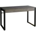 Lorell SOHO Desk with Center Drawer, Gray, LLR97618