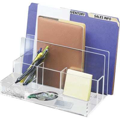 Kantek File Sorter Desk Organizer, Clear, KTKAD245