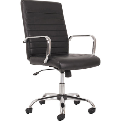 The HON Sadie Seating Leather Executive Chair, Black, BSXVST511