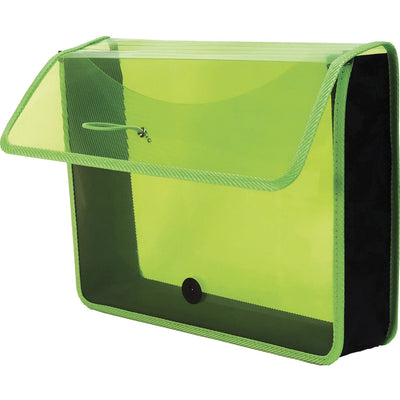 Lion Office EXPAND-N-FILE Letter File Wallet, Transparent Green, 8 1/2" Width x 11" Length, LIO48160GR