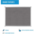 Bi-silque S.A MasterVision Ayda Fabric 36"W Bulletin Board, BVCFA05429214