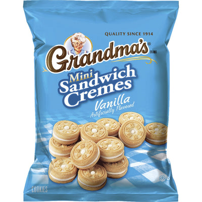 Quaker Oats Grandma's Vanilla Mini Cookie Cremes, 60 / Carton, QKR45096
