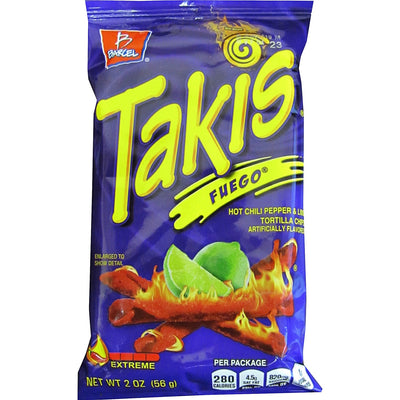 Barcel S.A Takis Fuego Rolled Tortilla Chips, 42 / Carton — view 1