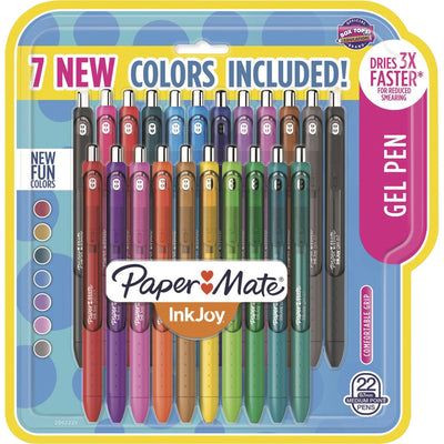 Newell Paper Mate InkJoy Assorted Color Gel Pens, 22 / Pack, PAP2062225