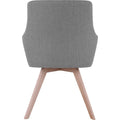 Lorell Mid-century Modern Flannel Guest Chair, Gray, LLR68560