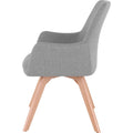 Lorell Mid-century Modern Flannel Guest Chair, Gray, LLR68560
