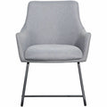 Lorell Mid-century Modern Flannel Guest Chair, Gray, LLR68562