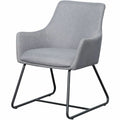 Lorell Mid-century Modern Flannel Guest Chair, Gray, LLR68562