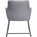Lorell Mid-century Modern Flannel Guest Chair, Gray, LLR68562