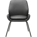 Lorell U-Shaped Seat Guest Chair, Black, LLR68574