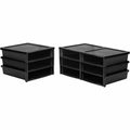 ERA Group Storex Quick Stack 6-sorter Organizer, Black, STX61446E01C