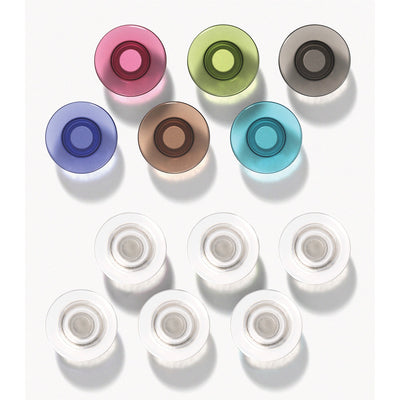 ACCO Quartet Glass Board Magnets, Clear, 12 / Pack, QRT85393