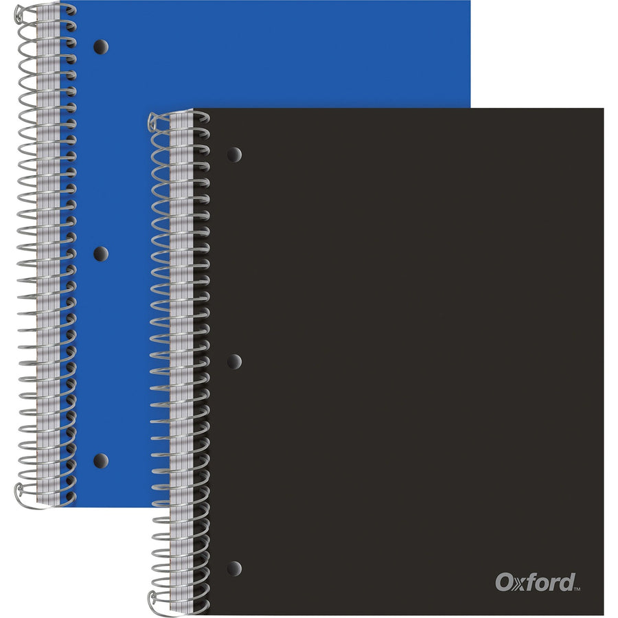 Oxford 5-Subject Wire-Bound Notebook, 9" x 0.60", 200, Resist Bleed-through, 2 / Pack, TOP10388