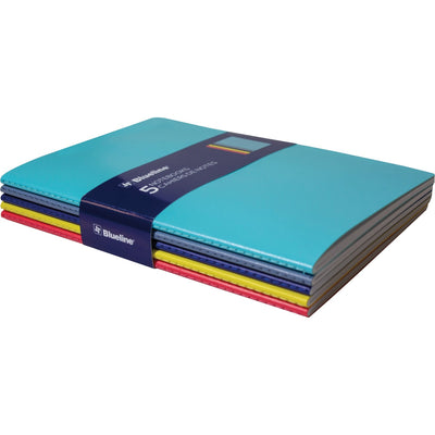 Dominion Blueline Rediform Blueline 5 Notebooks Pack, 5 3/4" x 8 1/4", 5 / Pack, REDA85