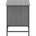 Lorell SOHO Desk with Side Drawers, Gray, LLR97616