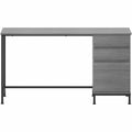 Lorell SOHO Desk with Side Drawers, Gray, LLR97616