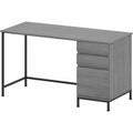 Lorell SOHO Desk with Side Drawers, Gray, LLR97616